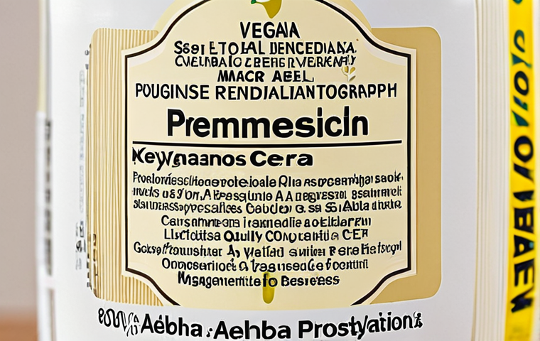 비건 화장품 구매 시 체크리스트 - **

A shelf in a Portuguese supermarket overflowing with brightly packaged vegan cosmetics. Focus on...